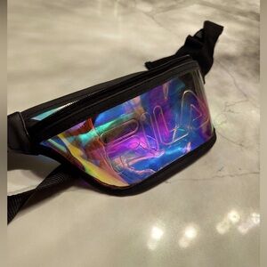 Iridescent FILA fanny pack
